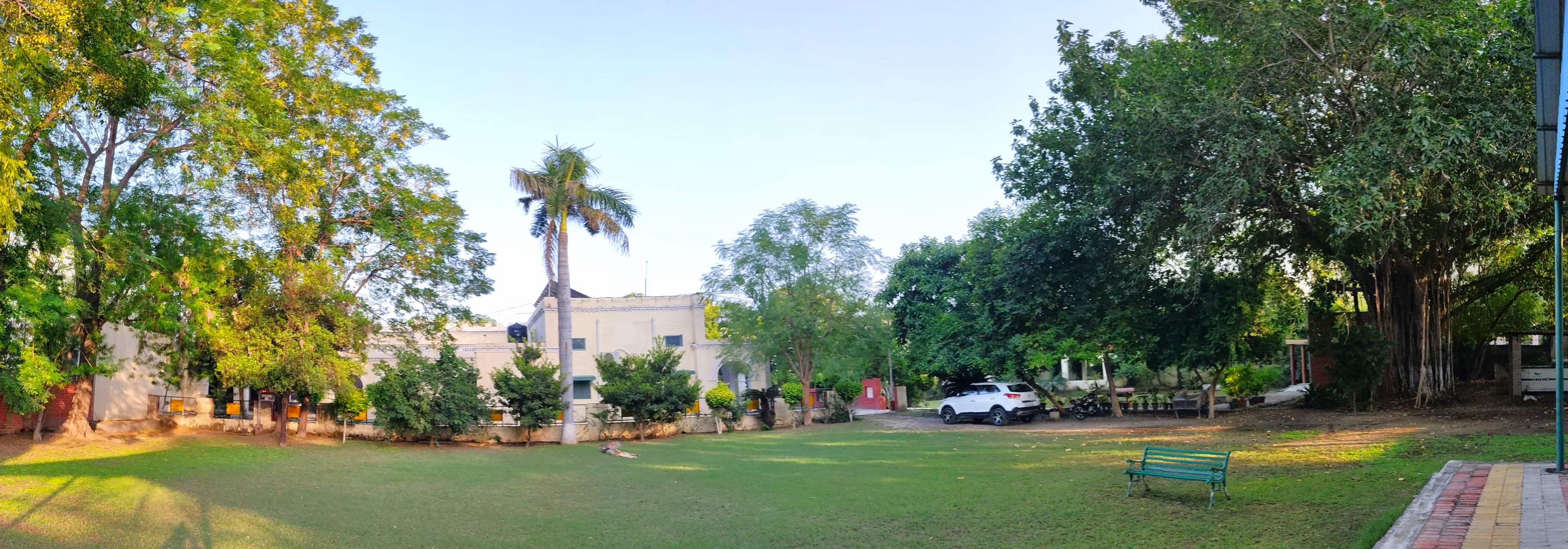 College frontage and central building