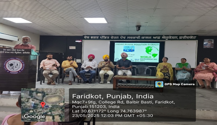 A Week celebrated at Government College of Education on the topic of Ending Plastic Pollution Globally. During the Ending Plastic Pollution Globally Week, College Principal Dr. Rajesh Mohan, Professors and College Students held an awareness rally