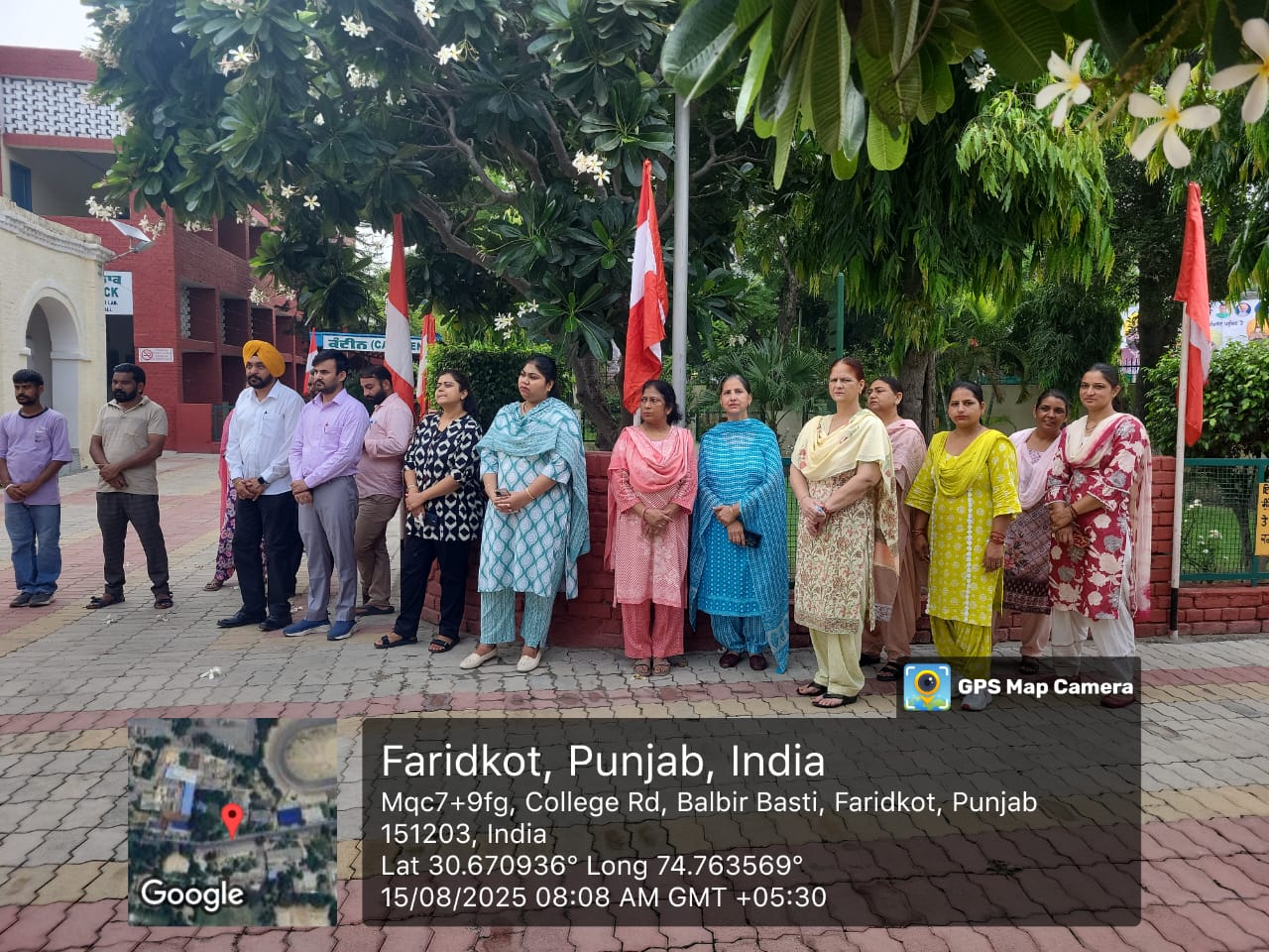 79th Independence Day celebrated at Desh Bhagat Pandit Chetan Dev Government College of Education, Faridkot